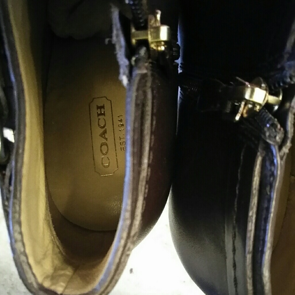 Authentic Coach Leather Booties - image 5